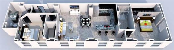 2 beds, 2 baths, 1,245 sqft, $1,627