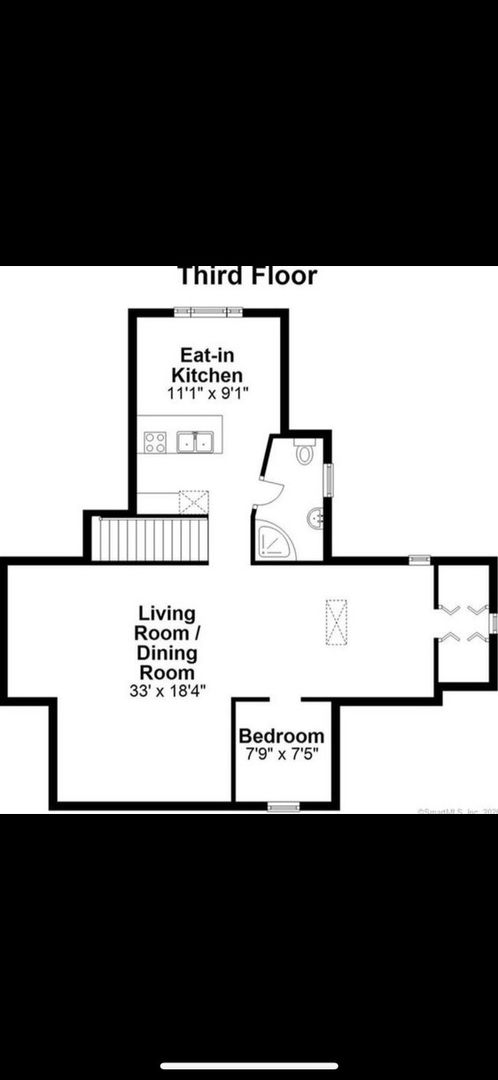 1 bed, 1 bath, 975 sqft, $1,485, Unit Floor 3