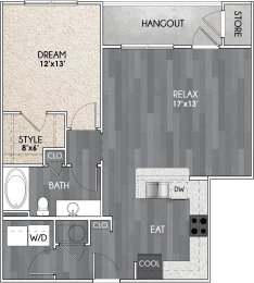 1 bed, 1 bath, 783 sqft, $1,497