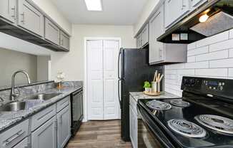 Kitchen with Black Appliances