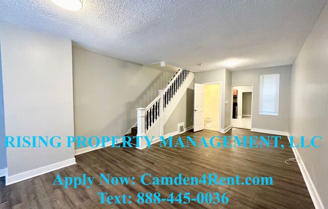 Renovated 4 Bedroom 2.5 Bathroom home in the heart of Downtown Camden with private primary bathroom.