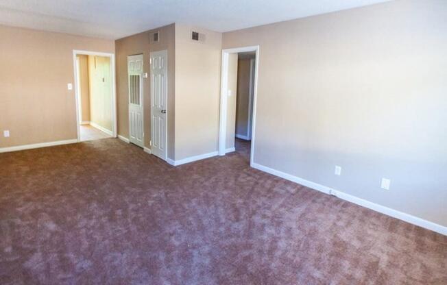 spacious apartment with plush carpet