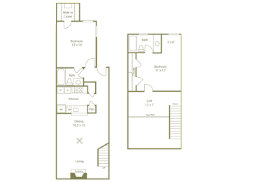 2 beds, 2 baths, 1,160 sqft, $1,561