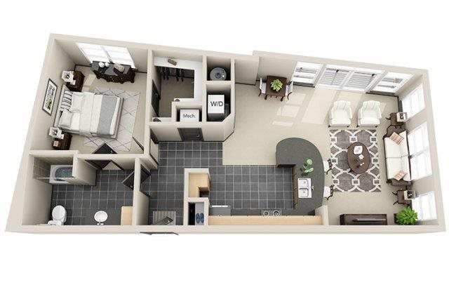 1 bed, 1 bath, 859 sqft, $1,494