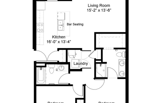 2 beds, 2 baths, 1,011 sqft, $1,674