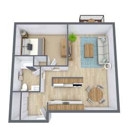 1 bed, 1 bath, 650 sqft, $875