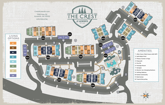 Sitemap at The Crest at Acworth, Acworth, GA, 30102