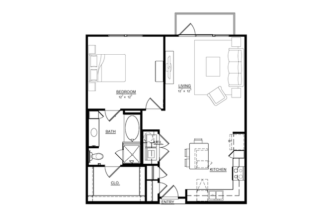 1 bed, 1 bath, 914 sqft, $2,270