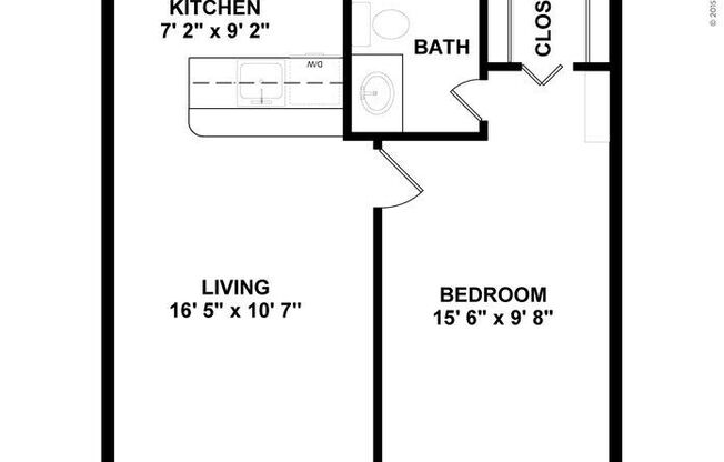 1 bed, 1 bath, 486 sqft, $1,120