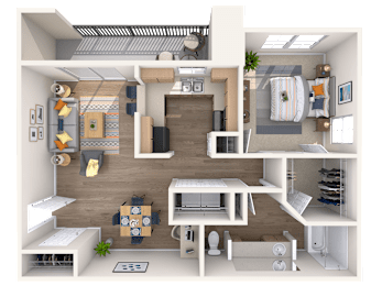 1 bed, 1 bath, 791 sqft, $916