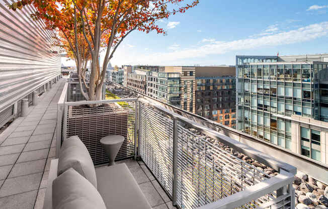 Photo of rooftop seating