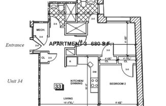 2 beds, 2 baths, 680 sqft, $2,495, Unit 33
