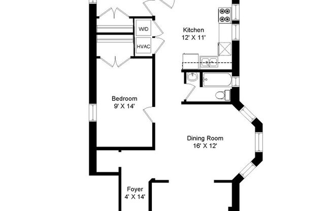 2 beds, 1 bath, 1,055 sqft, $3,850, Unit 3525W-1F