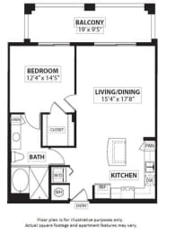 1 bed, 1 bath, 852 sqft, $2,630