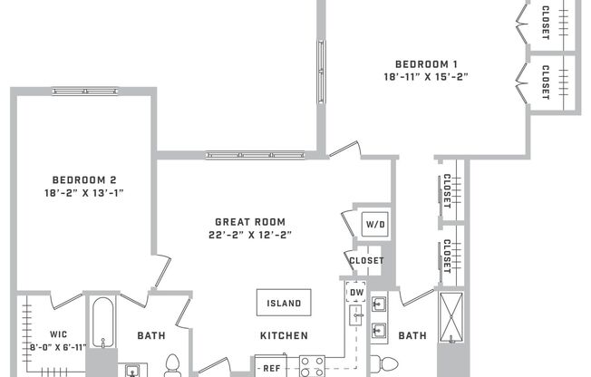 2 beds, 2 baths, 1,290 sqft, $3,695, Unit 26-419