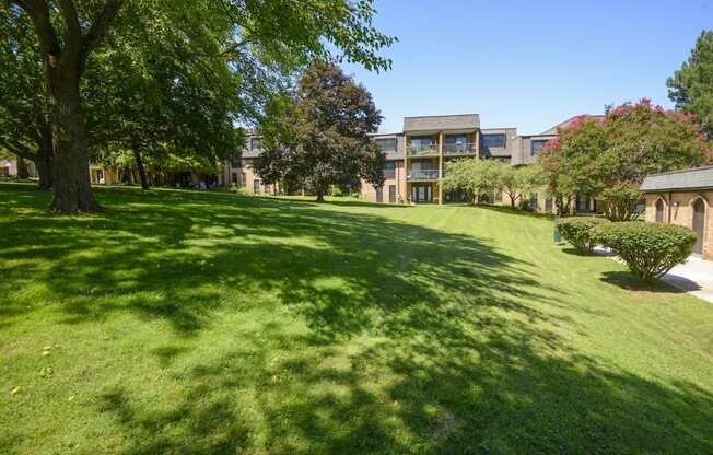 Beautiful landscaped courtyard  at Charlesgate Apartments, Towson, 21204