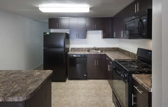 Townhomes-Upgraded kitchen with built in microwave at Trillium in Fairfax, VA at Trillium Apartments, Virginia, 22031