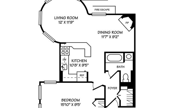 1 bed, 1 bath, $2,072, Unit Apt 4