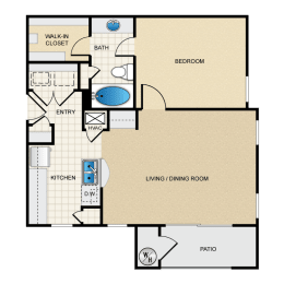 1 bed, 1 bath, 704 sqft, $1,697