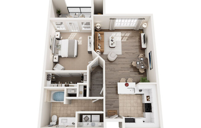 1 bed, 1 bath, 735 sqft, $1,279