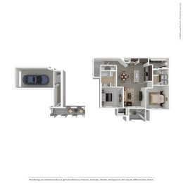2 beds, 2 baths, 1,242 sqft, $1,902