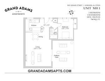 1 bed, 1 bath, $3,950