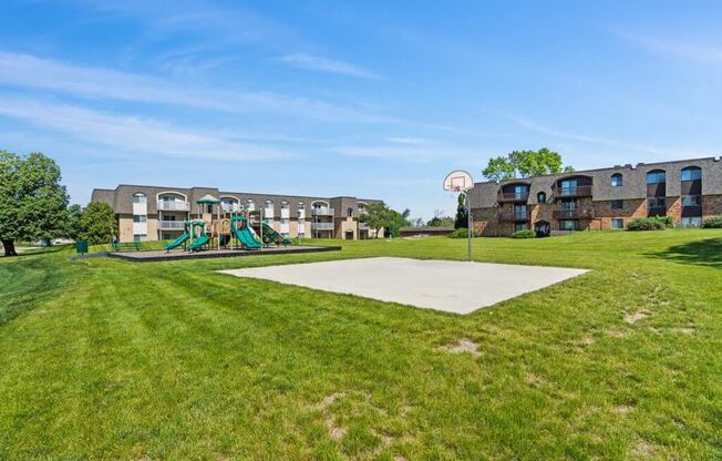 basketball court at apartment community