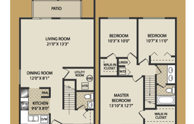 3 beds, 1,220 sqft, $1,750