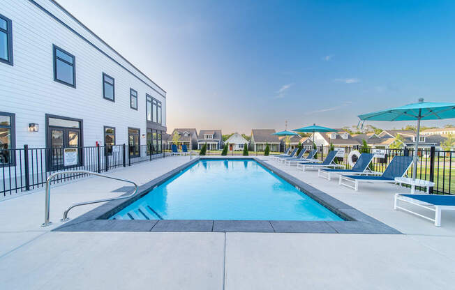 Outdoor pool at Hawthorne Heights in Bentonville, AR