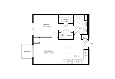 1 bed, 1 bath, 715 sqft, $1,993