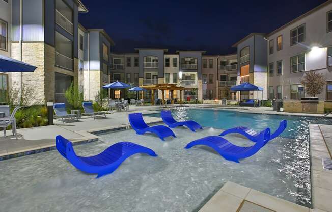 sparkling swimming pool in san marcos apartment