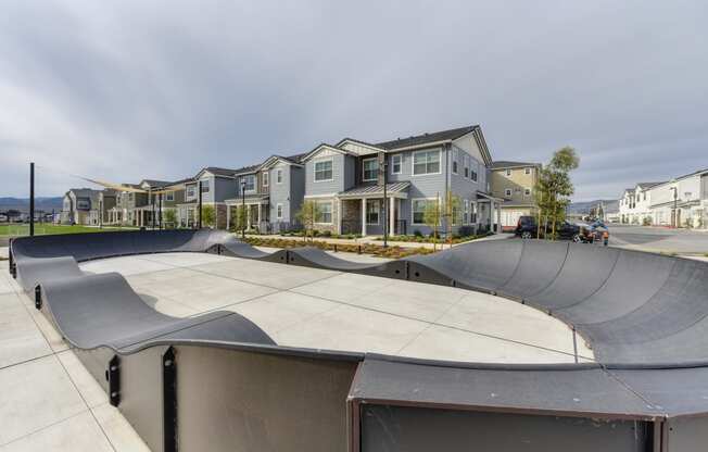 Skate area with small ramps, Apartment Exteriors at Morgan Ranch Apartments, Morgan Hill, 95037