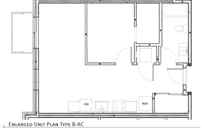 1 bed, 1 bath, 590 sqft, $1,360, Unit 503