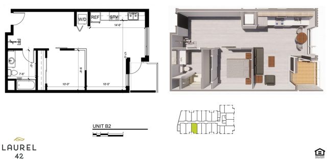 1 bed, 1 bath, 689 sqft, $1,650