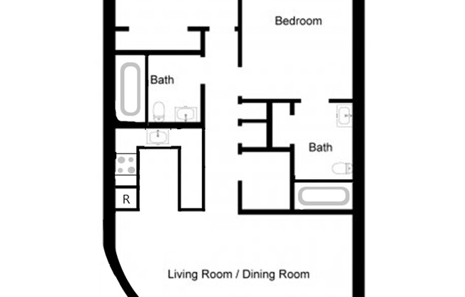 2 beds, 2 baths, 1,034 sqft, $2,995, Unit 505