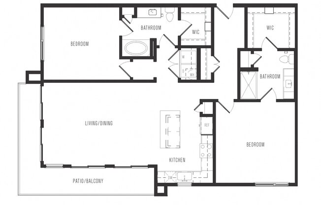 2 beds, 2 baths, 1,368 sqft, $2,170