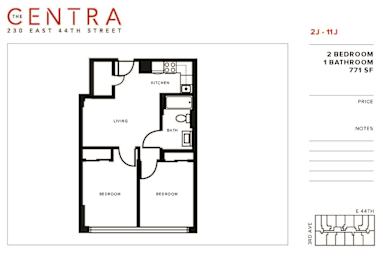 2 beds, 1 bath, $4,700