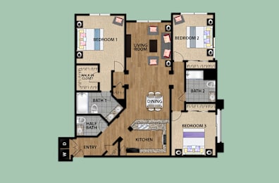 3 beds, 2.5 baths, 1,584 sqft, $3,975