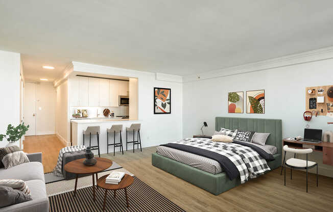 Studio with Hard Surface Flooring