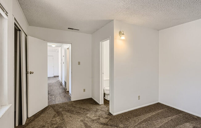 Bedroom and Hallway to living room