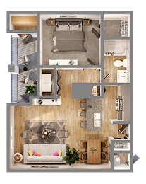 1 bed, 1 bath, 860 sqft, $1,477