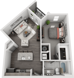 1 bed, 1 bath, 669 sqft, $1,439