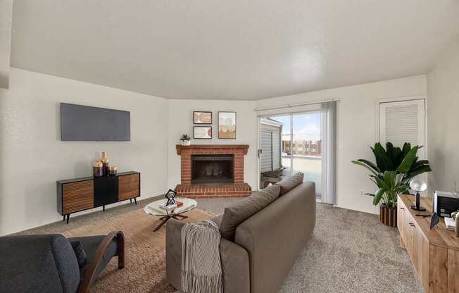 Living Room with Fireplace