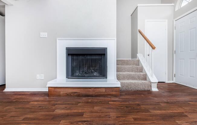 a room with a wooden floor