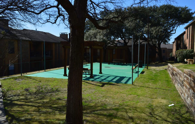 Pool side at Overton Park Apartments, Texas