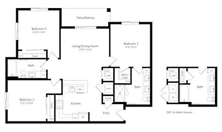 3 beds, 2 baths, 1,192 sqft, $2,274