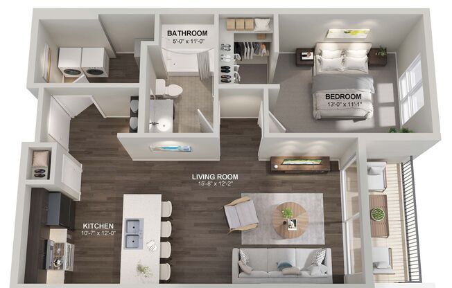 1 bed, 1 bath, 758 sqft, $1,145, Unit Bldg 5 Apt 5303