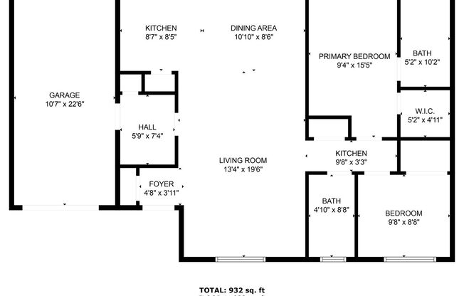 2 beds, 2 baths, 1,040 sqft, $1,395, Unit 1516 Consoler Place Unit A