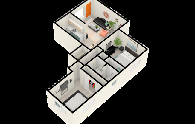 2 beds, 1 bath, 750 sqft, $1,449, Unit 504