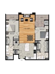 B3-1 Floor Plan at The Collings at the Lumberyard, Collingswood, New Jersey
